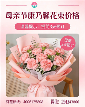淮北烈山区花店母亲节康乃馨花束